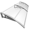 Auvent de porte marquise 200x80 cm transparent en Polycarbonate anti UV - vuunut.com
