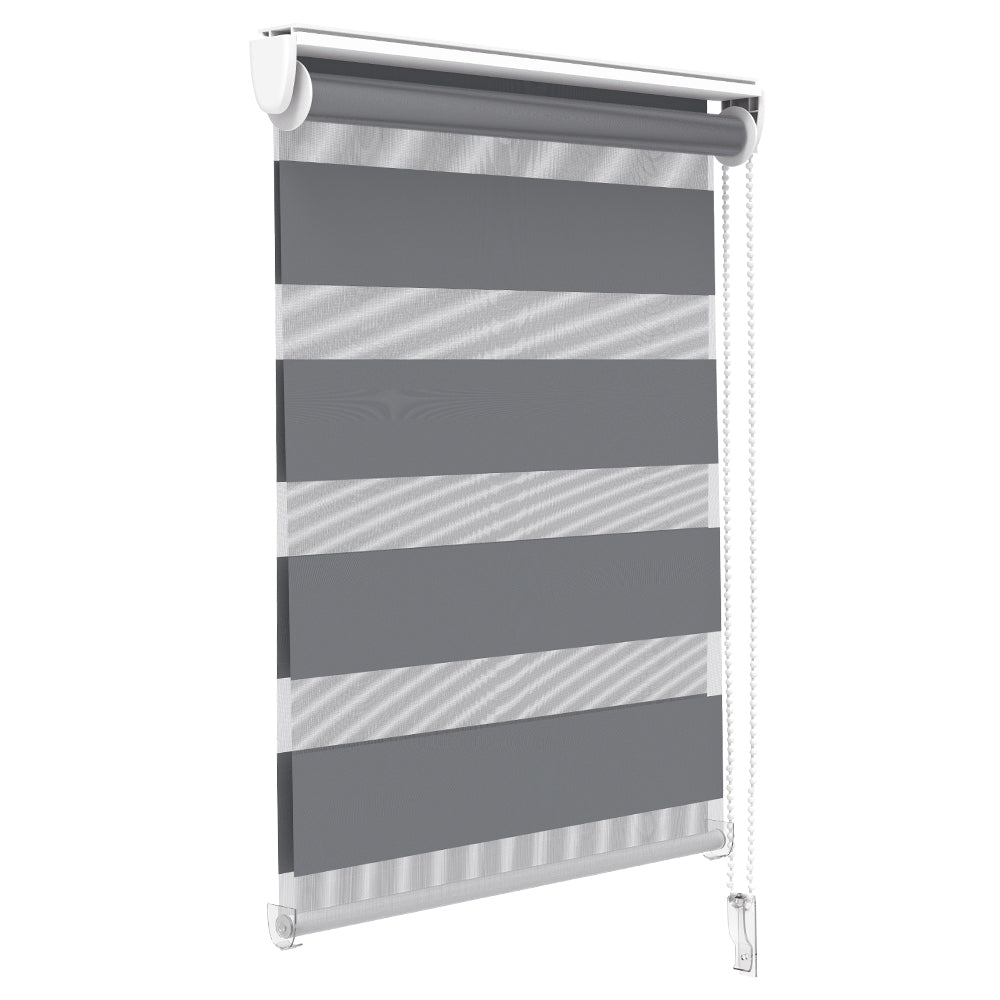 Store enrouleur jour nuit double 45x150cm Gris - vuunut.com