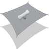 Voile d’ombrage Rectangulaire Imperméable Polyester avec Corde 3x2m Gris - vuunut.com