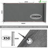 Brise vue occultant en HDPE 230g/m² 1x10m avec attaches de fixation gris - vuunut.com
