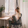 Fauteuil suspendu avec coussin rond noir - vuunut.com