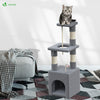 Arbre à Chat 88cm avec Corde Griffoir Plateforme Niche Gris - vuunut.com