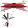 Parasol inclinable 270cm Shanghai avec housse de protection rouge - vuunut.com