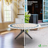 Nappe de table ronde en PVC Tissu non-tissé style ceramique - vuunut.com