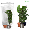 Lot de 3 Housse Hivernage Plante avec Cordon  et zipper Polypropylème 80g/m² 120x180cm blanc - vuunut.com