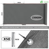 Brise vue occultant en HDPE 230g/m² 1.8x10m avec attaches de fixation gris - vuunut.com