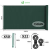 Brise vue occultant en HDPE 150g/m² 1.8x10m avec attaches de fixation vert - vuunut.com