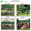 Tonnelle de jardin 3x3m pliable verte avec sac de transport - vuunut.com