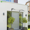 Auvent de porte marquise 100x80 cm transparent en Polycarbonate anti UV - vuunut.com