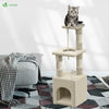 Arbre à Chat 88cm avec Corde Griffoir Plateforme Niche Beige - vuunut.com