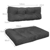 Lot de 2 Coussins pour palettes en bois gris - vuunut.com