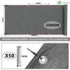 Brise vue occultant en HDPE 230g/m² 1.5x10m avec attaches de fixation gris - vuunut.com