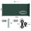 Brise vue occultant en HDPE 150g/m² 1x10m avec attaches de fixation vert - vuunut.com