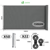 Brise vue occultant en HDPE 150g/m² 1.8x10m avec attaches de fixation gris - vuunut.com