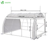 Serre de jardin Toute Saison 9m2 avec portes laterales - vuunut.com