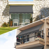 Auvent retractable manuel sans percage 300cm Gris - vuunut.com