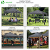 Tonnelle de jardin 3x3m pliable Grise avec sac de transport - vuunut.com