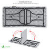 Table de camping pique nique pliable 180cm HDPE blanc - vuunut.com