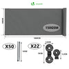 Brise vue occultant en HDPE 150g/m² 1x10m avec attaches de fixation gris - vuunut.com