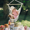 Chaise suspendue hamac avec 2 oreillers Beige - vuunut.com
