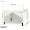 Tonnelle de Jardin 3x3m Pliable avec portes et fenêtres Blanc - vuunut.com