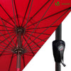 Parasol inclinable 270cm Shanghai avec housse de protection rouge - vuunut.com