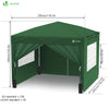 Tonnelle de Jardin 3x3m Pliable avec portes et fenêtres Vert - vuunut.com