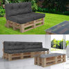 Lot de 4 Coussins pour palettes en bois gris - vuunut.com