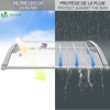 Auvent de porte marquise 100x80 cm transparent en Polycarbonate anti UV - vuunut.com