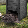 Composteur de jardin 300L Qualité Supérieure pour Jardin Déchets Imitation Style bois noir - vuunut.com