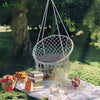 Fauteuil suspendu avec coussin rond gris - vuunut.com