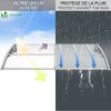 Auvent de porte marquise 200x80 cm transparent en Polycarbonate anti UV - vuunut.com