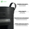 Lot 3 sacs de plantation non tisse avec fenetre velcro et poignee 43L Noir - vuunut.com