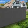 Brise vue occultant en HDPE 150g/m² 1.8x10m avec attaches de fixation gris - vuunut.com