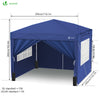 Tonnelle de Jardin 3x3m Pliable avec portes et fenêtres Bleu - vuunut.com