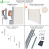 Paravent retractable avec housse de protection 160x300cm Beige - vuunut.com