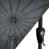 Parasol inclinable 270cm Shanghai avec housse de protection gris - vuunut.com