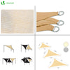Voile d ombrage Triangle HDPE avec 19 pcs kit de montage - vuunut.com
