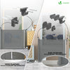 Barriere de securite retractable enfant 180cm gris - vuunut.com