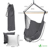 Chaise suspendue hamac avec 2 oreillers Gris - vuunut.com