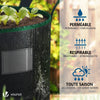Lot de 5 sacs de plantation non tisse 20L avec poignee Noir - vuunut.com