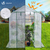 Serre de jardin avec etageres et bache PE renforcee 135g/m2 143x143x195cm - vuunut.com
