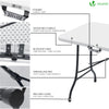 Table de camping pique nique pliable 180cm HDPE blanc - vuunut.com