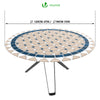 Nappe de table ronde en PVC Tissu non-tissé style ceramique - vuunut.com