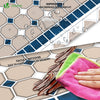Nappe de table rectangulaire en PVC Tissu non-tissé style ceramique - vuunut.com