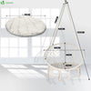 Fauteuil suspendu avec coussin rond beige - vuunut.com