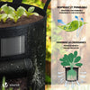 Lot 3 sacs de plantation non tisse avec fenetre velcro et poignee 43L Noir - vuunut.com