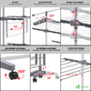 Sechoir a linge inox etendoir robuste ailes pliables 4 niveaux - vuunut.com