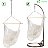 Chaise suspendue hamac avec 2 oreillers Beige - vuunut.com