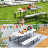 Table de camping pique nique pliable 180cm HDPE blanc - vuunut.com